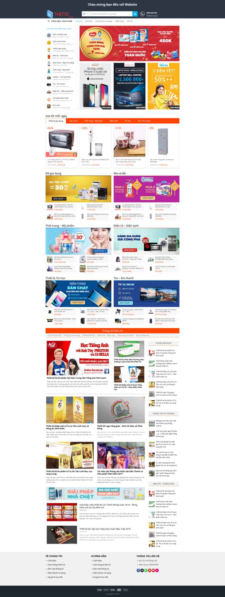 Theme wordpress shop bán hàng tổng hợp